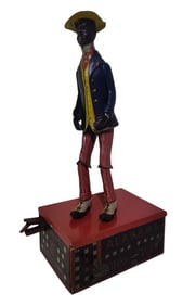 Lehmann Germany Tin Litho Wind Up Alabama Jigger / Dancer Toy.