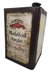 Vintage Mobil Gargoyle Motor Oil Five Gallon Can.
