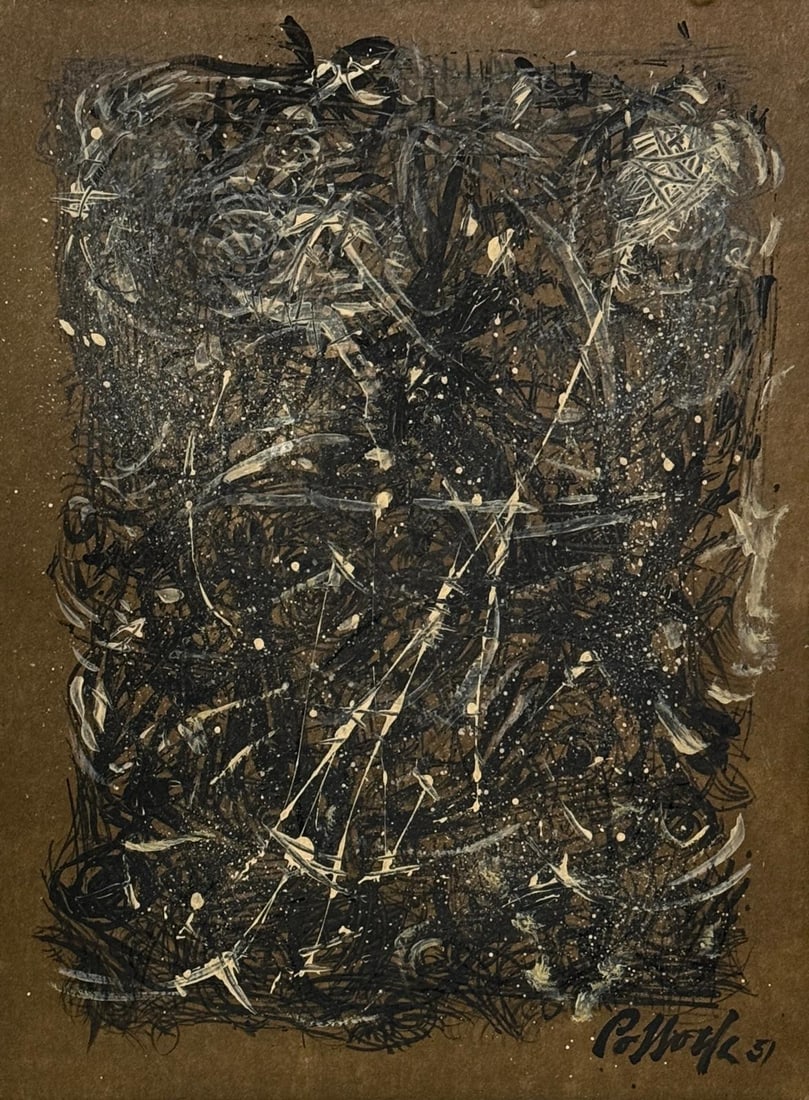 Jackson Pollock, Oil on board. (1 of 2)