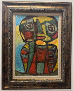 Asger Jorn, Oil on canvas.: Asger Jorn (Danish, 1914–1973) Was a founding member of the COBRA movement and a leading figure in European post-war avant-garde art. Known for his spontaneous and expressive style, his paintings co