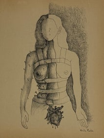 Frida Kahlo, Ink on paper.
