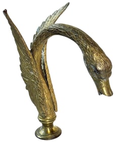 Antique Phylrich Swan Faucet Bronze  Empire style Sink Tub Fixture. 1930s.