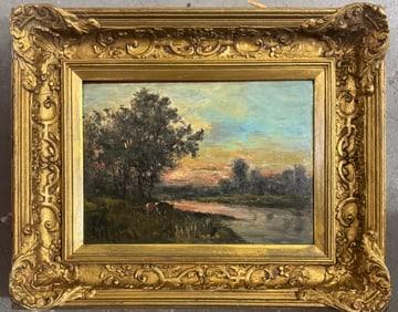 Ralph Albert Blakelock, Oil on panel.