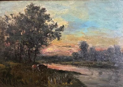 Ralph Albert Blakelock, Oil on panel.