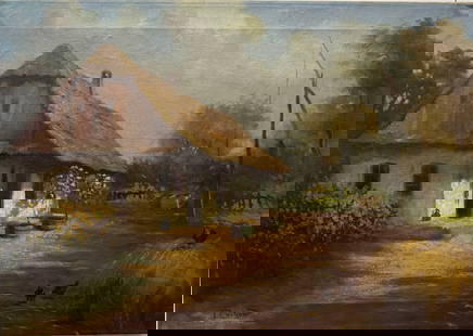 François Charles Cachoud, Oil on canvas.: François Charles Cachoud (French, 1866–1943) Was a French painter celebrated for his atmospheric nocturnes and twilight landscapes. His works often depict quiet, moody scenes with subtle tonal vari