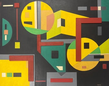 Sandu Darie, Oil and collage wood on panel wood.