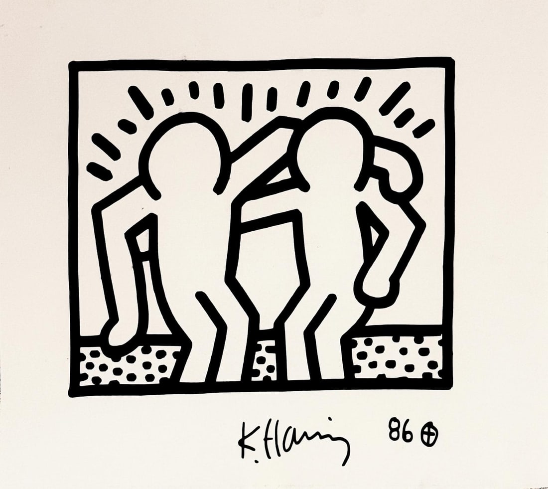 Keith Haring, Ink on cardboard. (1 of 2)