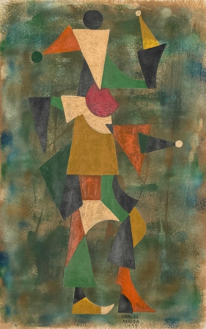 Carlos Merida, Oil on cardboard. (1 of 3)