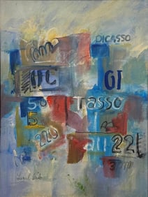 Sarah Grilo, Mixed media on canvas.