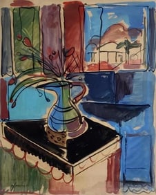 Yehezkel Streichman, Watercolor on paper.