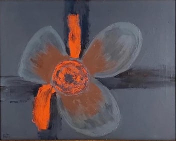 Luis Feito Lopez, Oil on canvas.