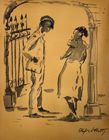 Alfred Heber Hutty, Watercolor on paper.