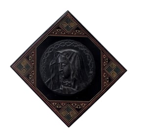 French Antique Religious Wall Plaque.