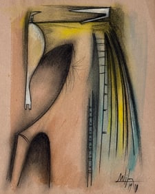 Wifredo Lam, Gouache and charcoal on paper.