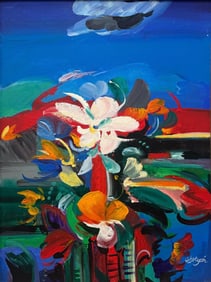 Alejandro Obregon, Mixed media on panel.