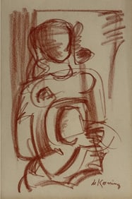 Willem de Kooning, Pastel on paper.