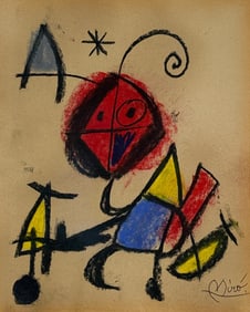 Joan Miro, Pastel on paper.