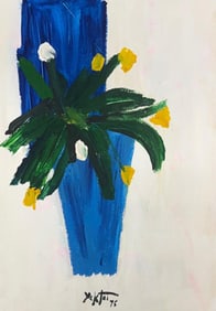 Manoucher Yektai, Oil on cardboard..