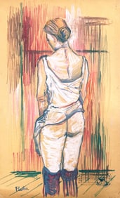 Henri de Toulouse-Lautrec, Mixed media on paper.