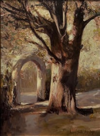 John Arthur Malcolm Aldridge, Oil on board.