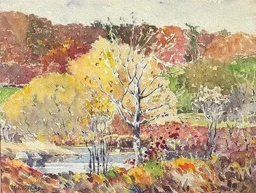 George Benjamin Luks, Watercolor on paper.