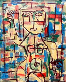 Roger Bissiere, Oil on canvas.