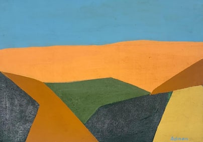 Etel Adnan, Oil on canvas panel.