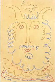 Pablo Picasso, Crayon on paper.