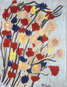 Thanos Tsingos, Oil on board.