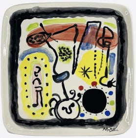 Joan Miró, Enamel ceramic plate.