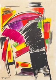 Ram Kumar, Watercolor on paper.