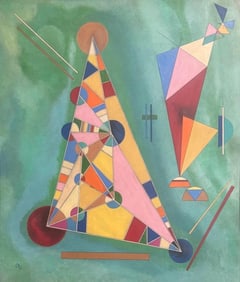 Wassily Kandinsky, Mixed media on board.