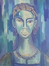 Gerard Sekoto, Gouache on paper art.