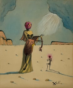 Salvador Dali, Watercolor on paper.