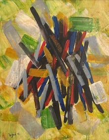 Nejad Melih Devrim, Oil on canvas panel.