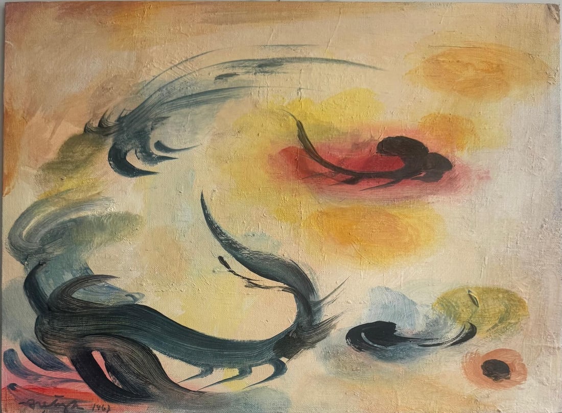 Abidin Elderoglu, Oil on canvas board. (1 of 2)