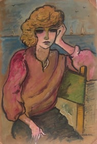 Jean-Pierre Cassigneul, Mixed media on paper.