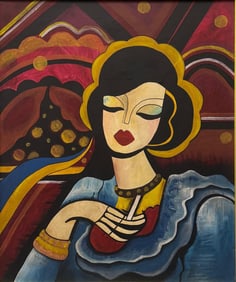 Hugó Scheiber, Oil on canvas.