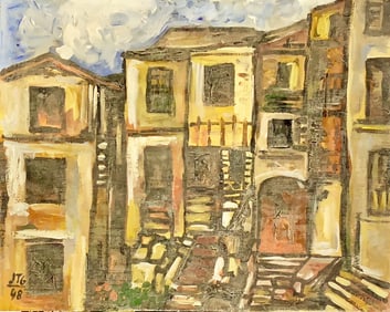 Joaquin Torres Garcia, Oil on wood.