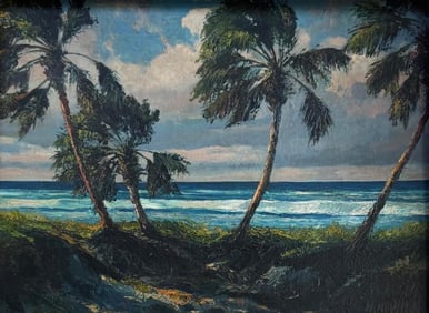 Harold Newton, Oil on canvas board.