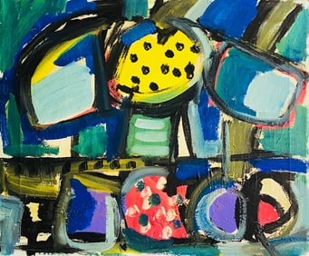 Alan Davie, Oil on canvas.