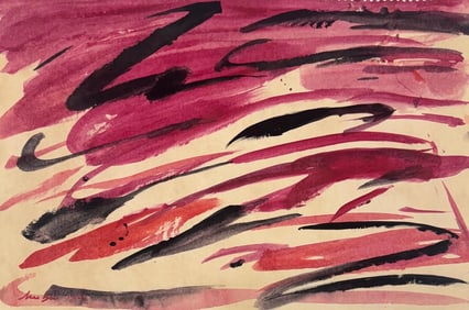 Mübin Orhon, Gouache on paper.