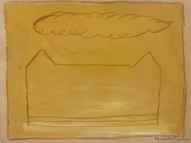 Joan Hernández Pijuan, Mixed media on paper.