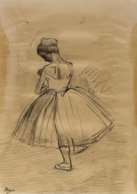 Edgar Degas, Charcoal on paper.