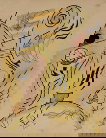 Wassily Kandinsky, Tempera and ink on cardboard.