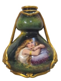 19th Century Royal Bonn Vase, signed J. Duren.
