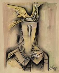 Wifredo Lam, Charcoal and gouache on paper.