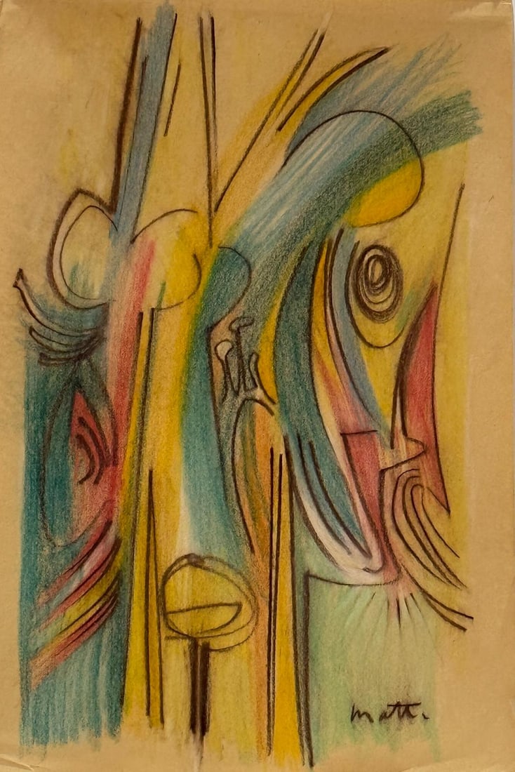 Roberto Matta, Pastel on paper. (1 of 4)