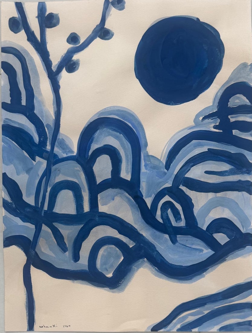 Kim Whan-Ki, Gouache on paper. (1 of 2)