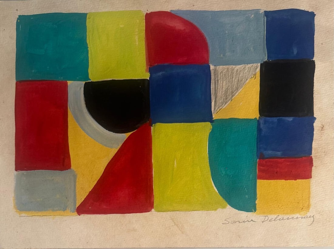 Sonia Terk Delaunay, Gouache on heavy arches watercolor paper. (1 of 3)